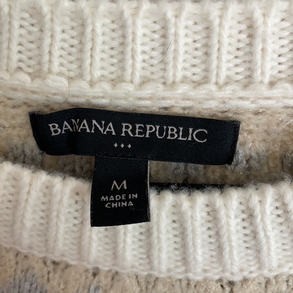 Banana Republic Fair Isle Sweater Knit M - Picture 3 of 5